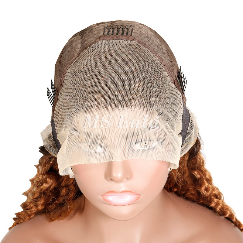 #1B/30 Color 13x4 Deep Wave Lace Front Wigs - 图片 7